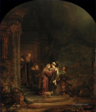 Rembrandt van Rijn Painting - The Visitation Rembrandt